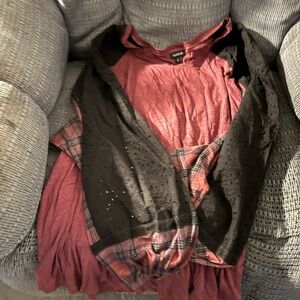 NWOT torrid plaid long sleeve top 5